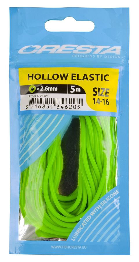 CRESTA Hollow Elastic Fluo Green 2,6mm